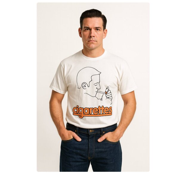 Limited Edition CIGARETTES Graphic Tee Shirt - Picture 1 of 6